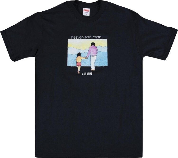 

Футболка Supreme Heaven And Earth T-Shirt 'Navy', синий