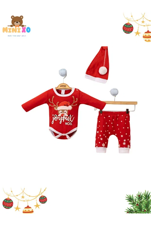 Детское боди с длинным рукавом Minixobaby, Красный