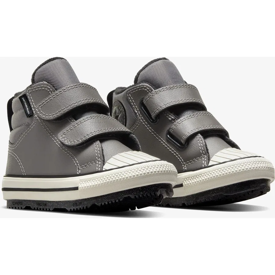Ботинки детские из кожи Converse Chuck Taylor All Star Berkshire, Серый — фото 2