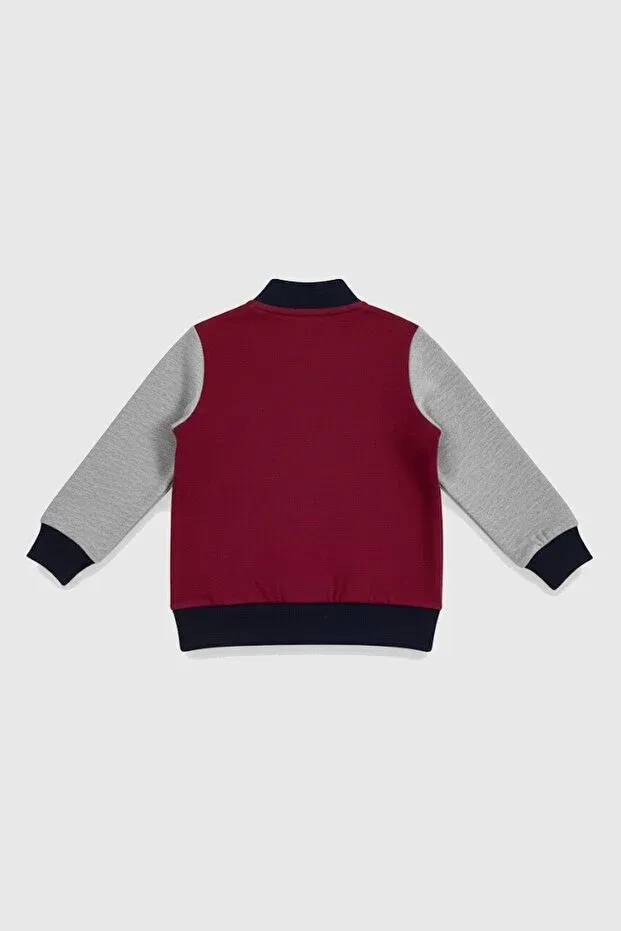 Детское худи для мальчиков Plain United Colors Of Benetton, Burgundy — фото 3