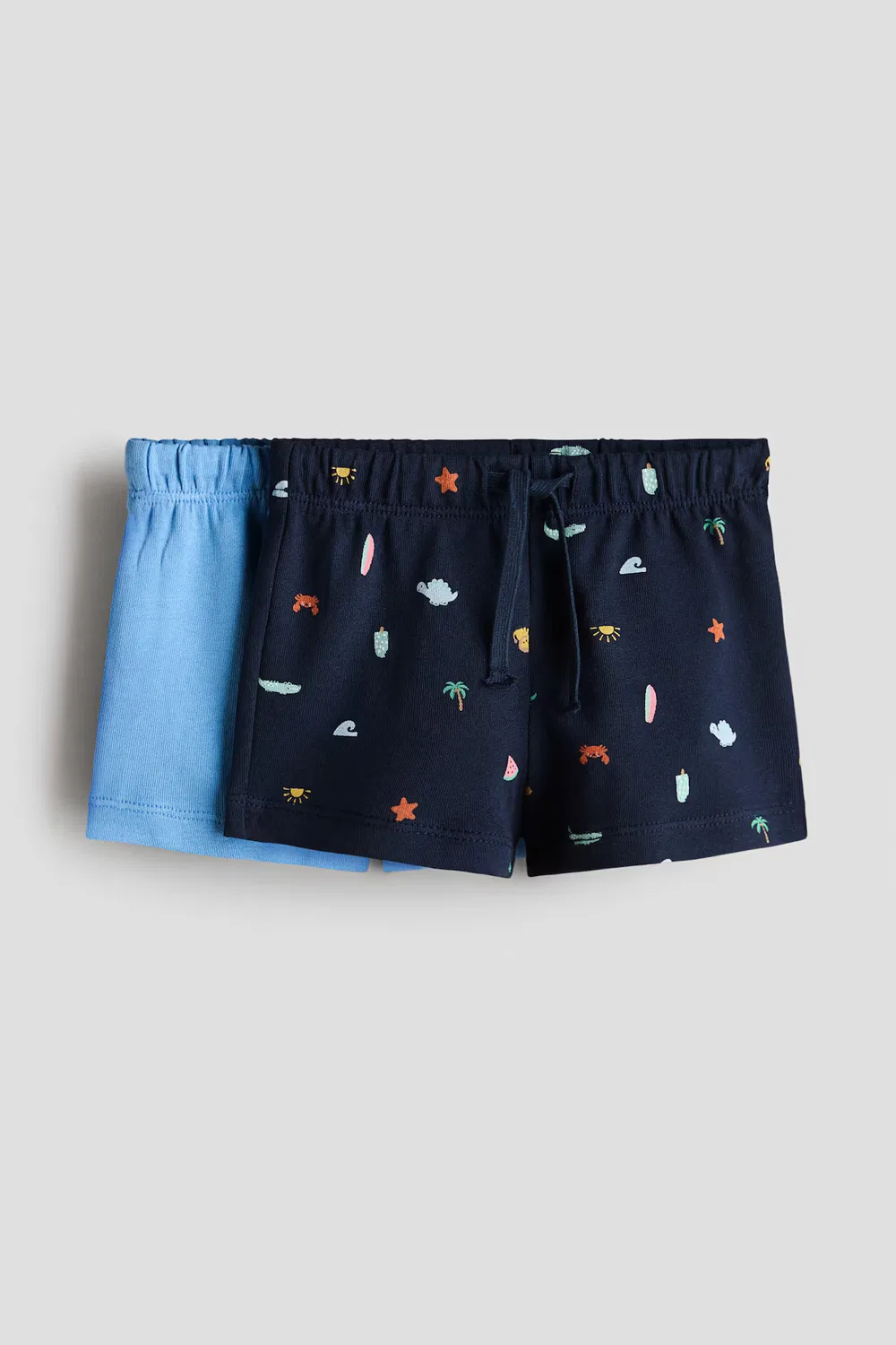 Комплект из 2 спортивных шорт H&M, Marineblau/Gemustert