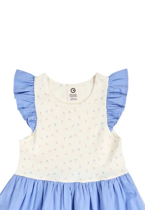 Платье с цветочным принтом xt - day dress, Musli By Green Cotton, Tofu-Nectar Shell Blue, синий — фото 3