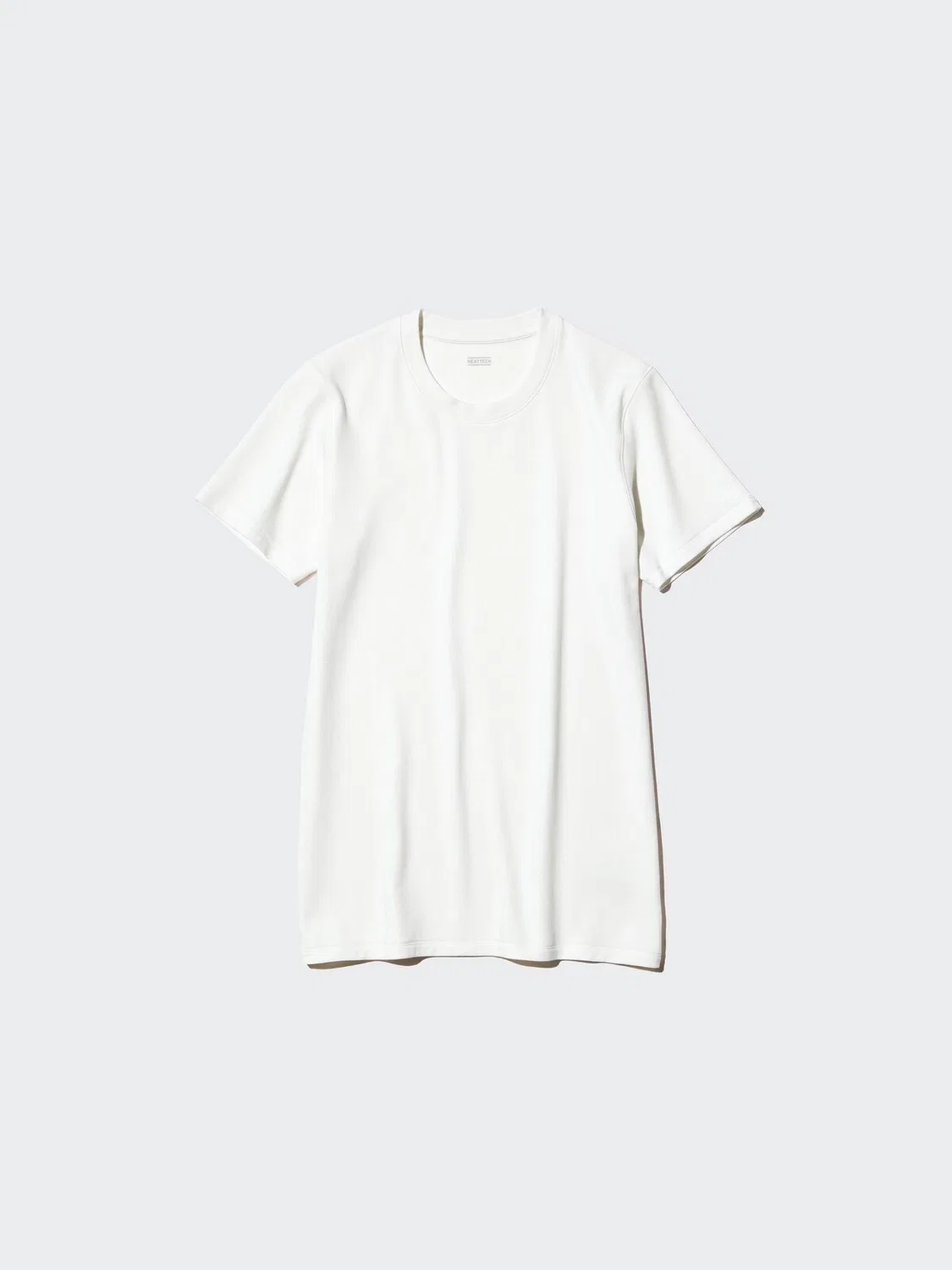 Футболка Uniqlo Heattech, хлопковая, кремовый — фото 2