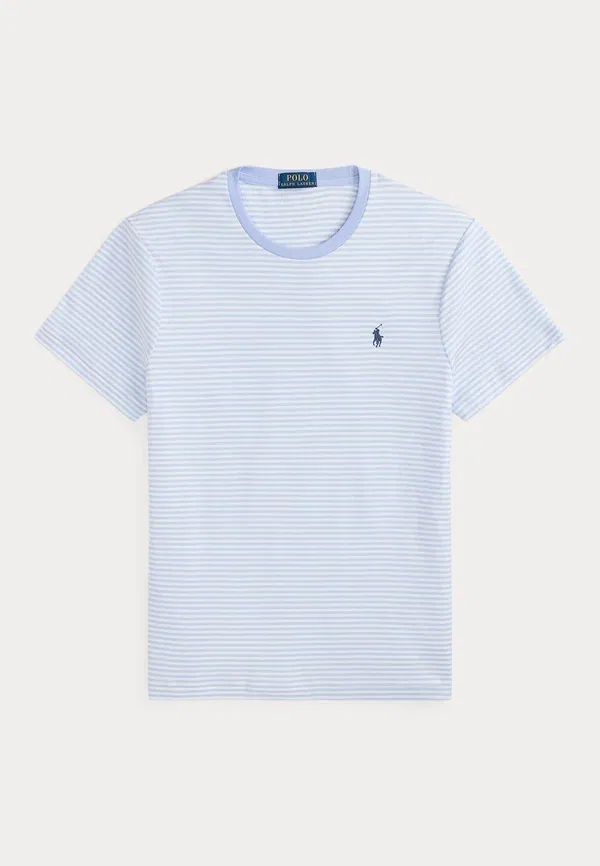 Футболка хлопковая Custom slim fit soft cotton t-shirt Polo Ralph Lauren, Newport Navy/White, белый — фото 4