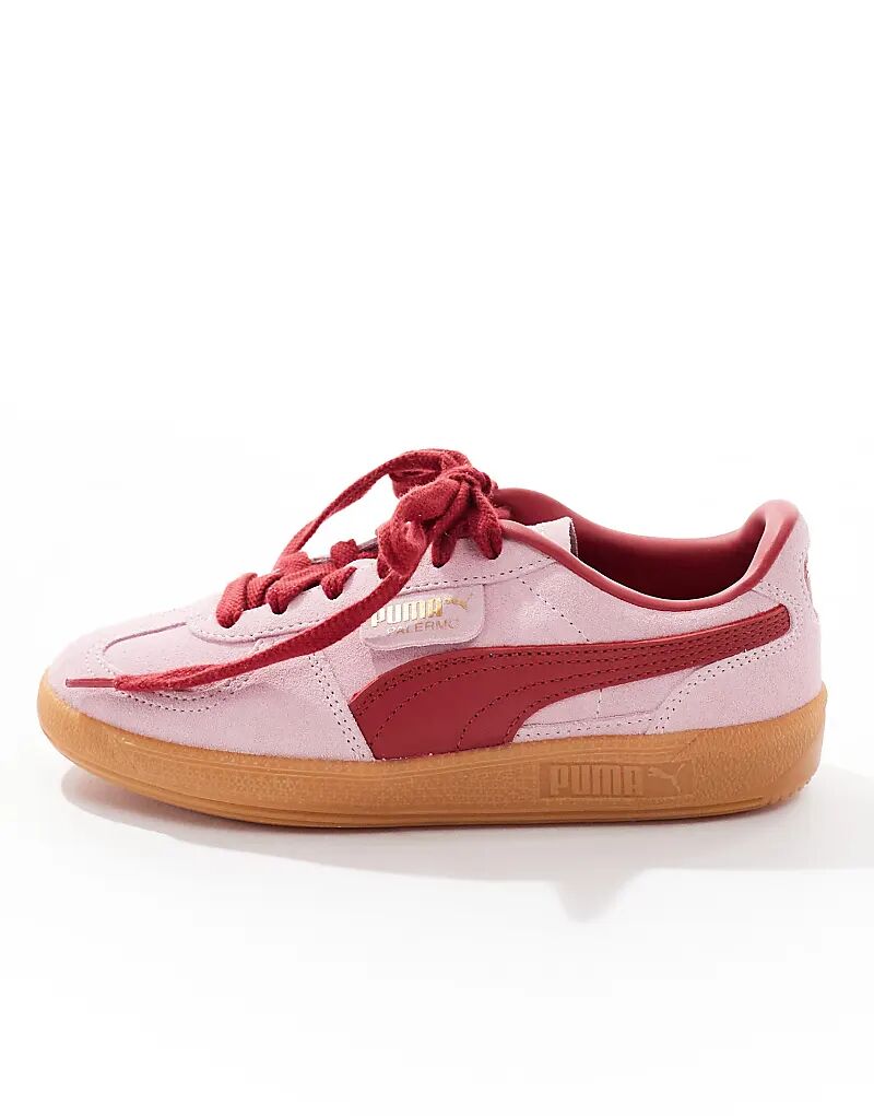 Кроссовки Palermo розового и красного цвета Puma — фото 2