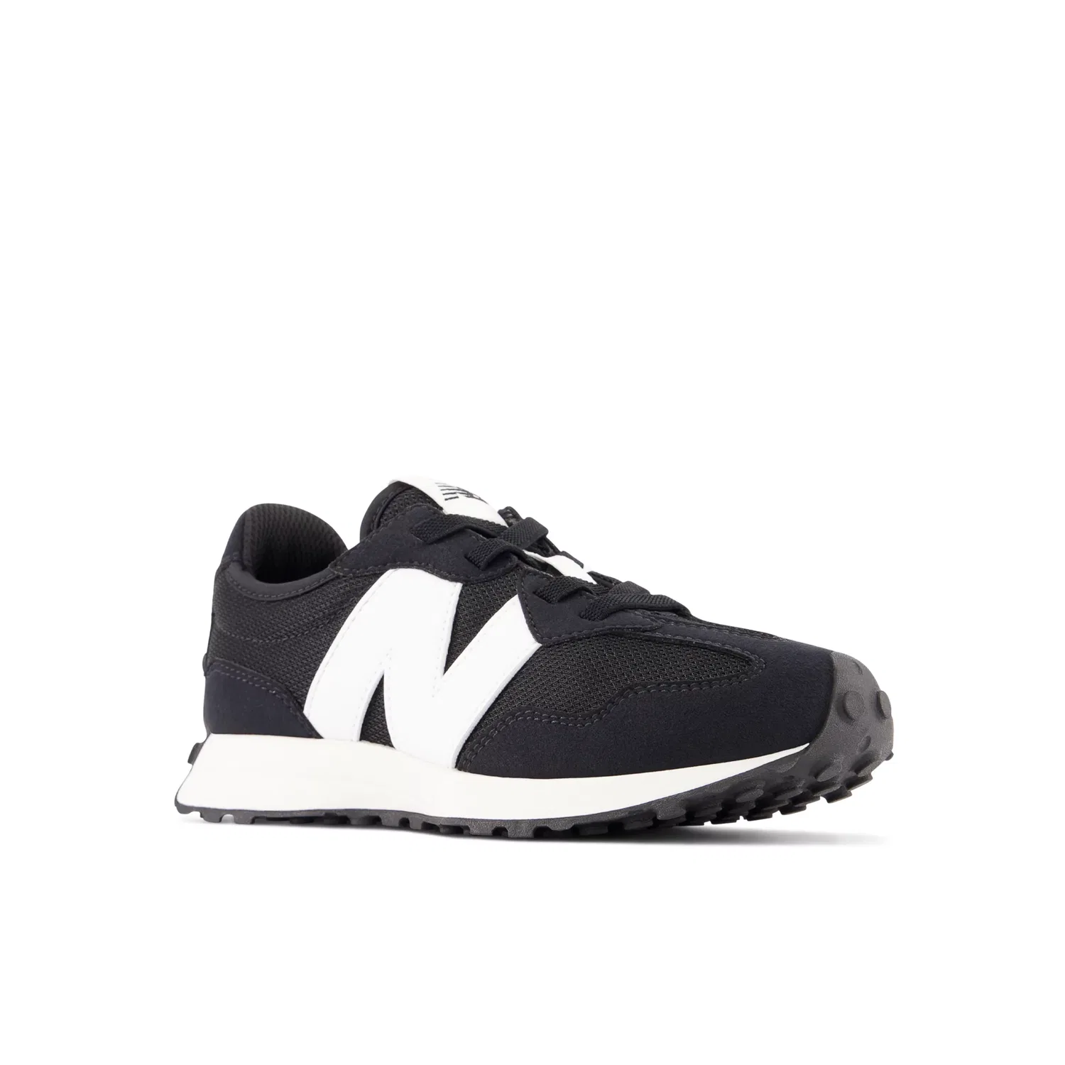 Детские кроссовки New Balance 327 Bungee Lace, Black With White — фото 2