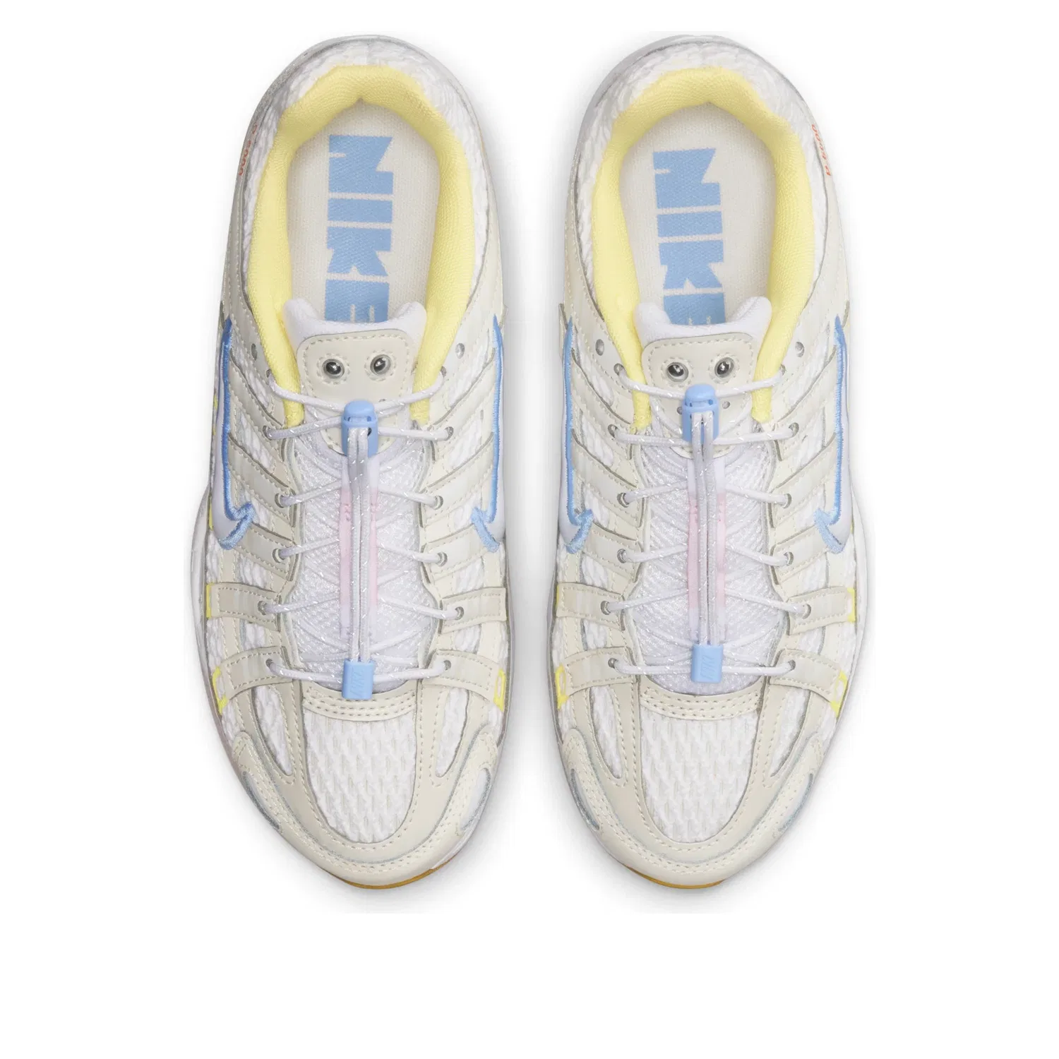 Детские кроссовки Nike P-6000 Utility White Aluminum Linen Yellow, белый — фото 3