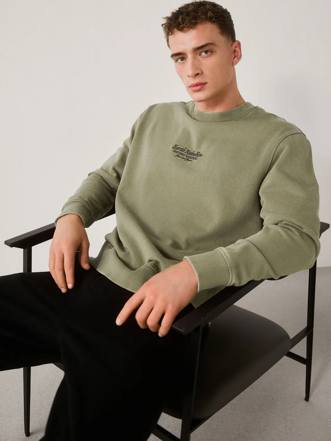 Свитшот с принтом, Khaki Green Next — фото 3