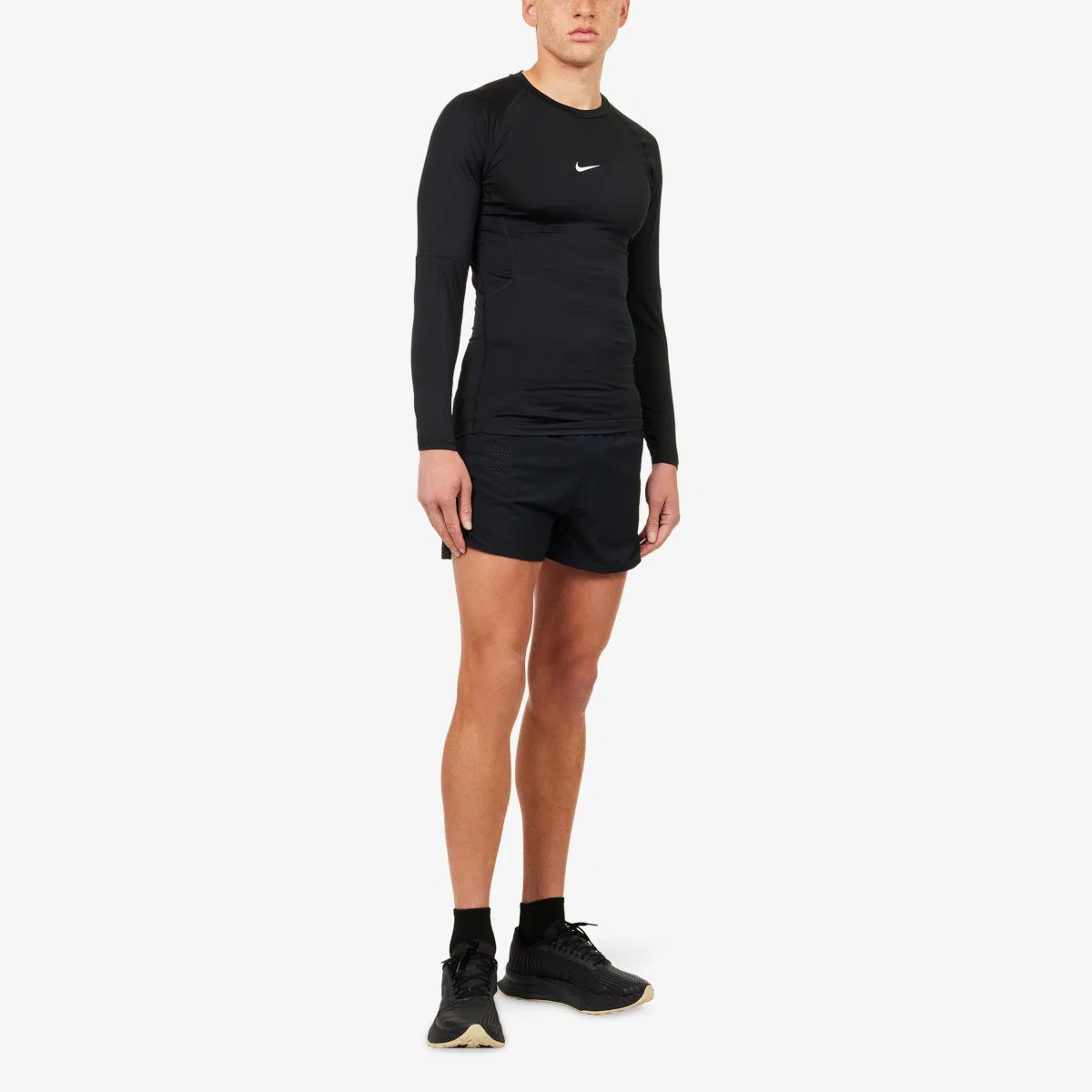 Беговые шорты Dri-fit 8 см с подкладкой, облегающие тело Nike, черный — фото 2