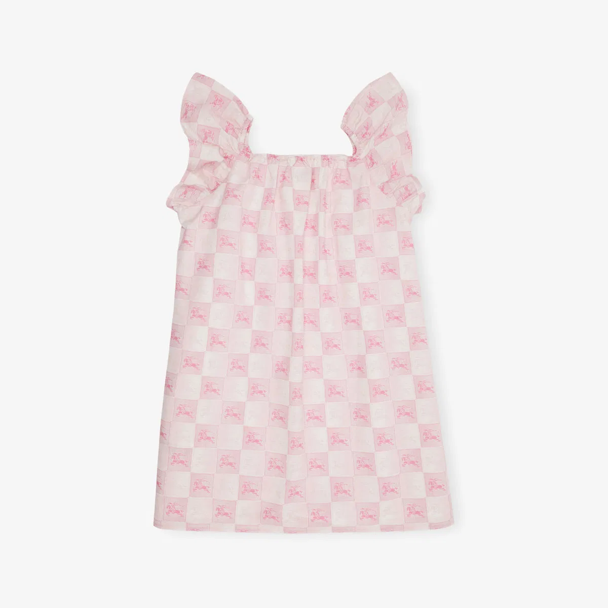Хлопковое платье Nova в клетку, возраст 4-14 лет Burberry, розовый