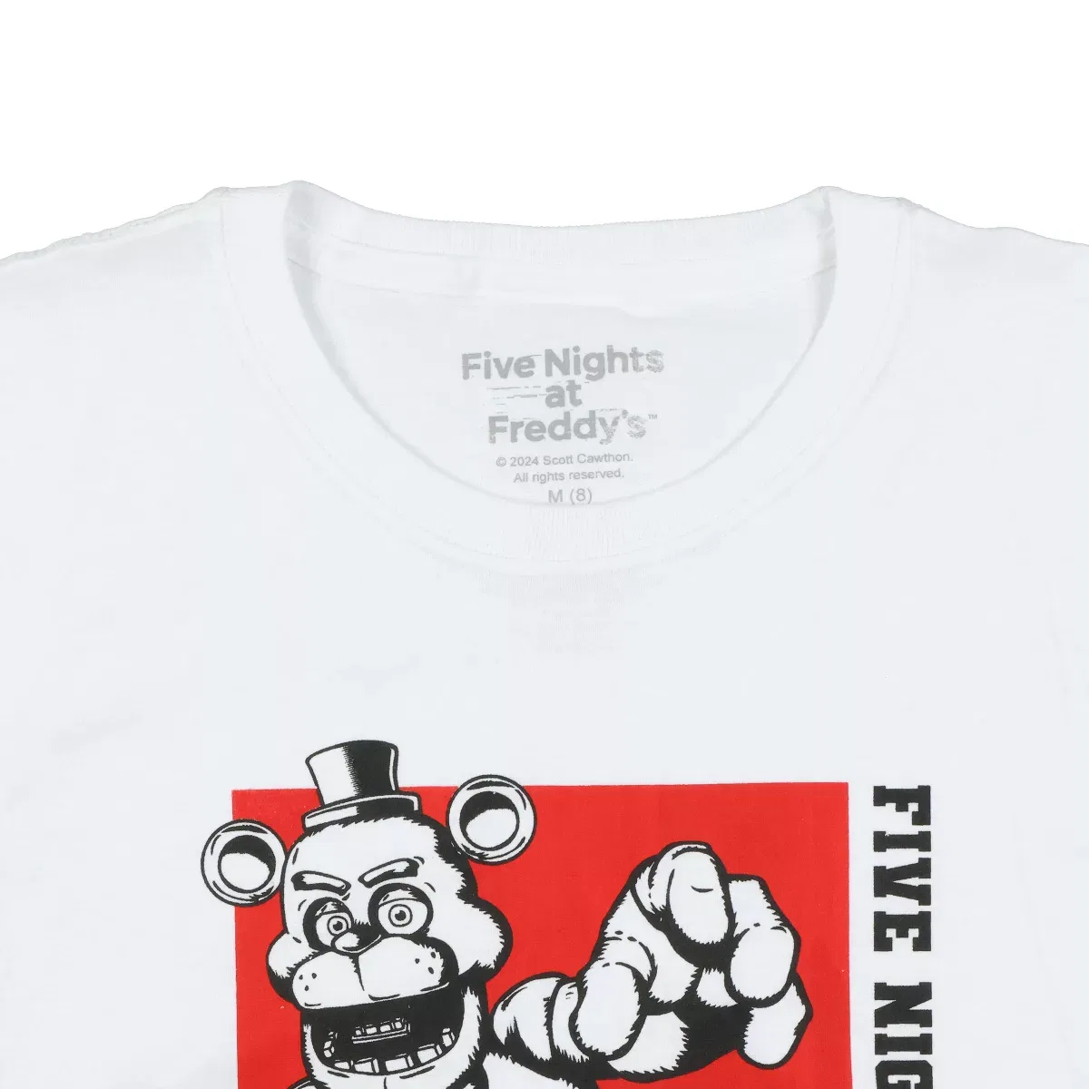 Детская футболка с принтом Five Nights at Freddy's Seven Times Six, White — фото 3