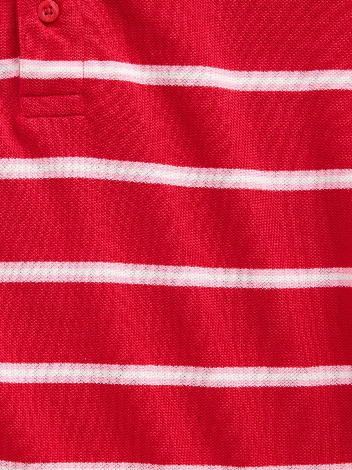 Поло Gap Red Relaxed Pique Polo Shirt, красный — фото 3