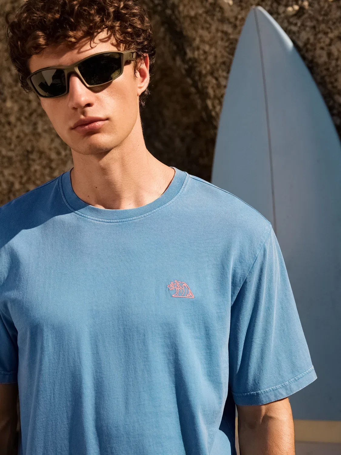 Футболка с выбеленным эффектом, Lightweight Garment Dyed Next, синяя