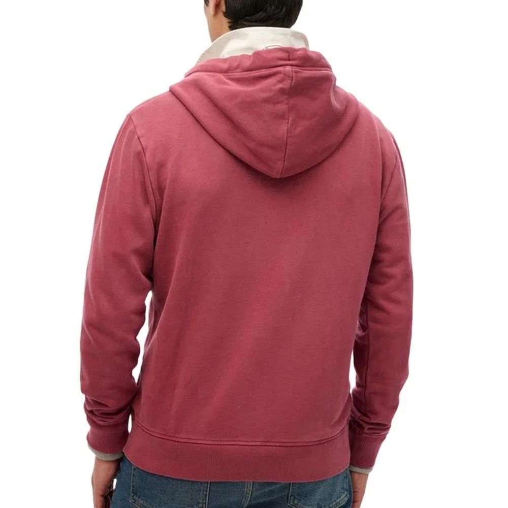 Мужское худи с капюшоном и молнией Essential Washed Ziphood Superdry, Karminrot — фото 3