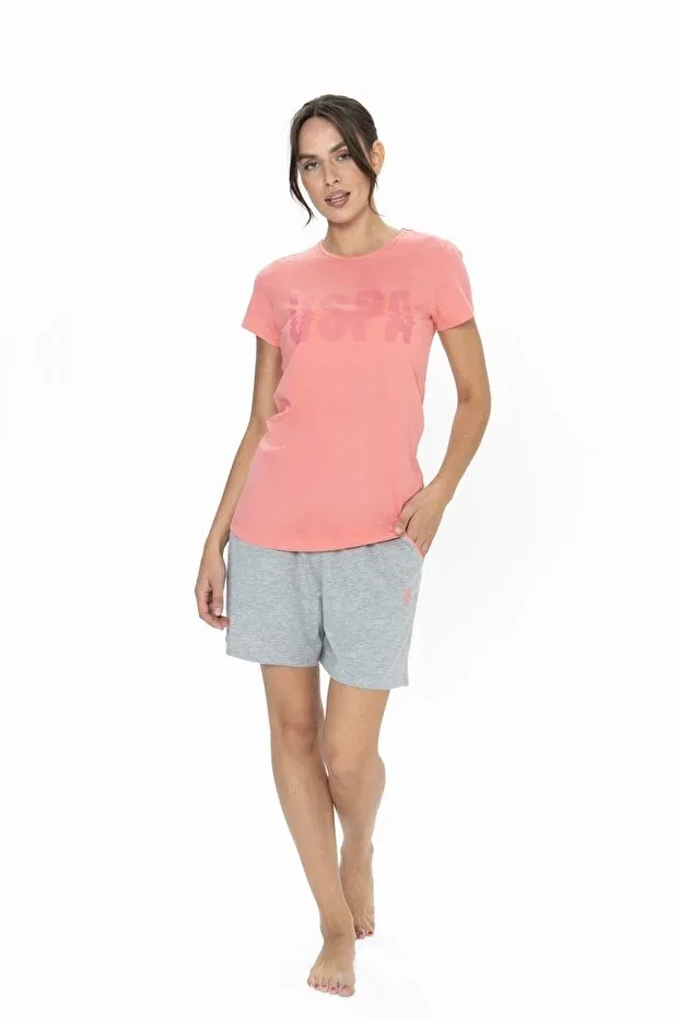 Женский комплект пижамы с коротким рукавом U.S. Polo Assn., Pink