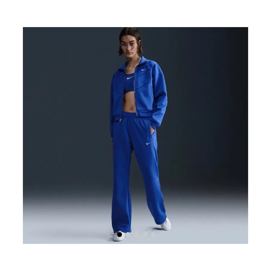Женские спортивные брюки Windrunner Mid-Rise Slim Poly Knit Nike, Синий — фото 2