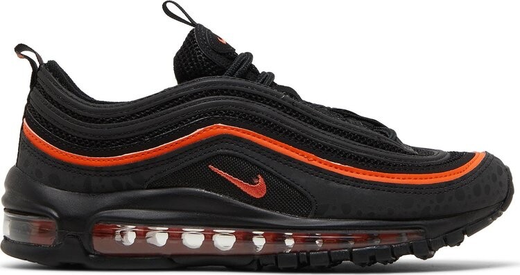 

Кроссовки Nike Air Max 97 GS 'Black Safety Orange', черный