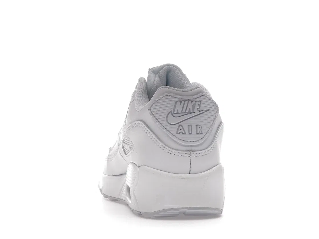 Детские кроссовки для мальчиков и девочек с белой расцветкой Nike Air Max 90 Recraft Nike, White/Metallic Silver-White-White — фото 4