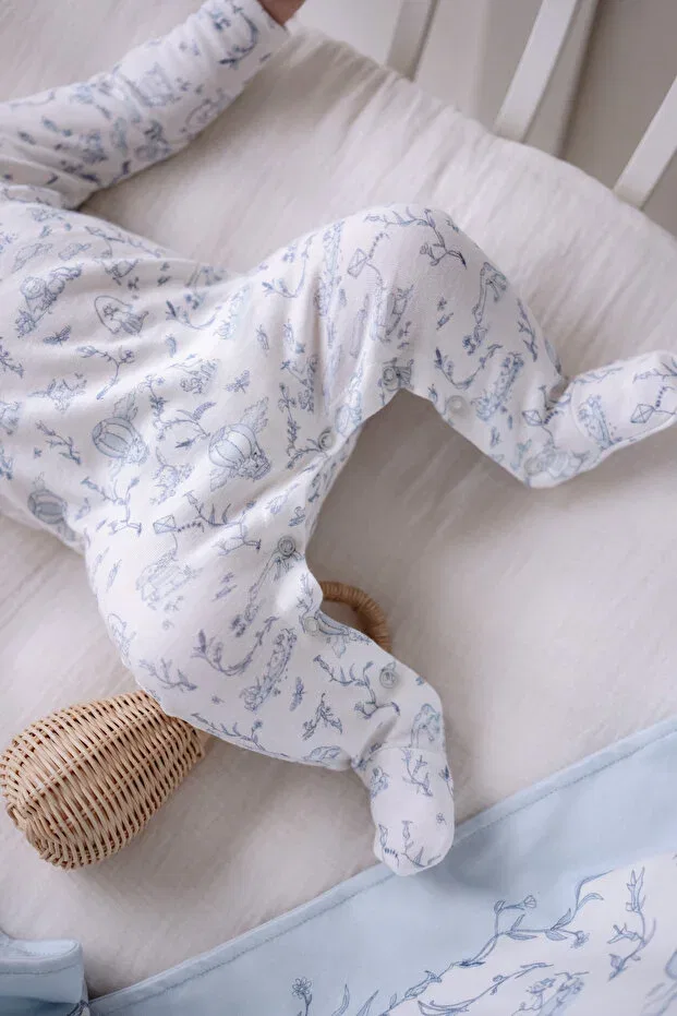 Детский комбинезон для девочек хлопковый Atelier Babbi, Blue — фото 4