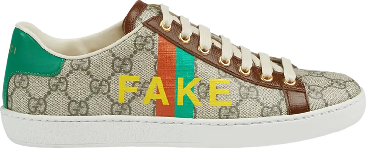 Кроссовки Gucci Wmns Ace Fake/Not Print, коричневый
