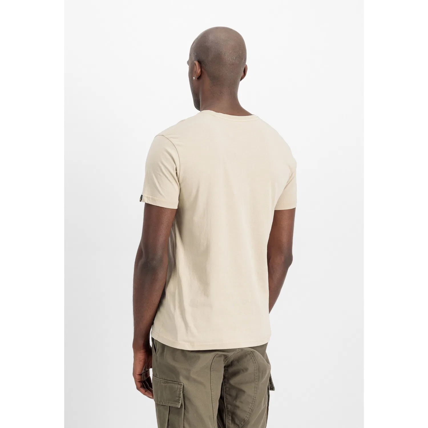 Детская хлопковая футболка Regular Fit Alpha Industries, Beige — фото 2