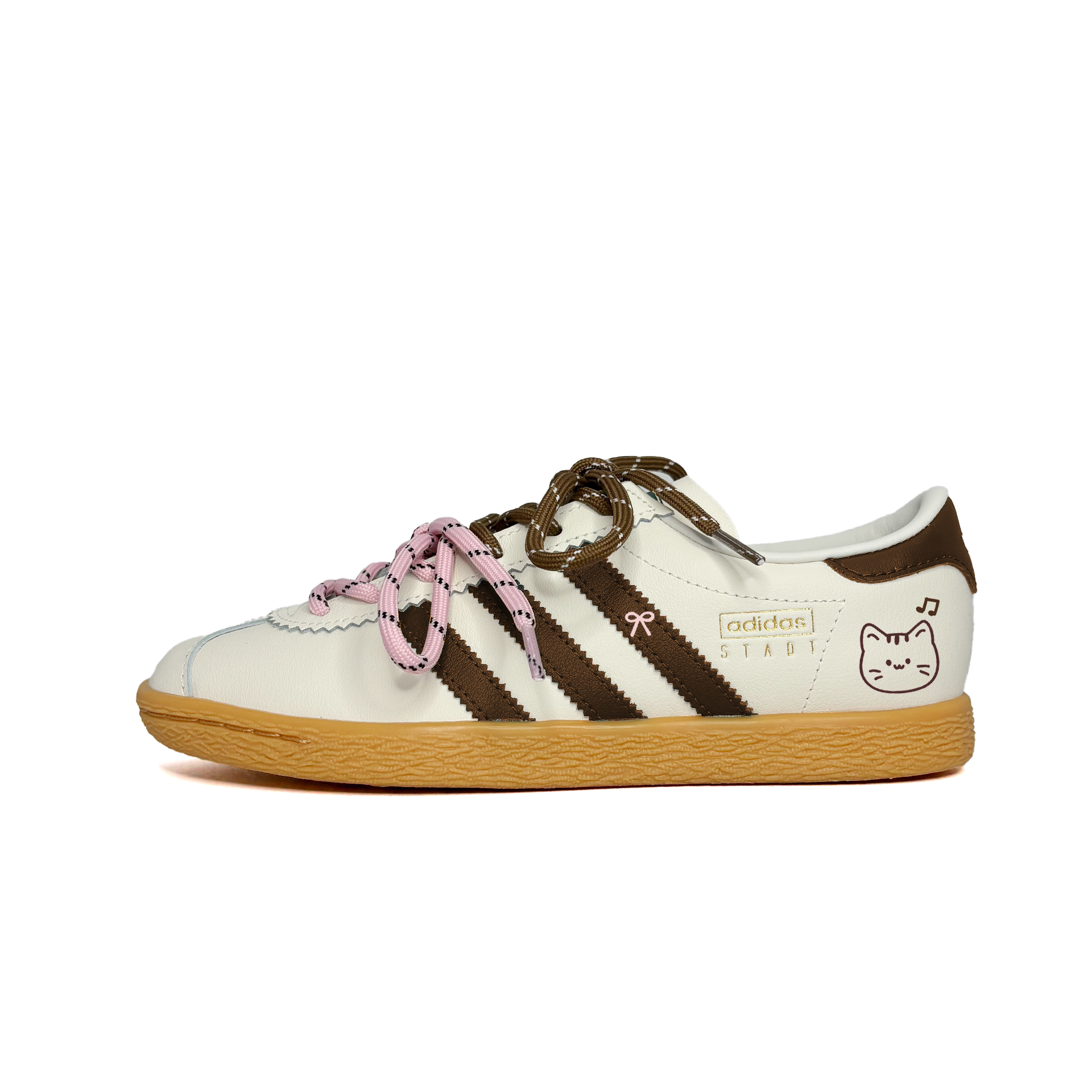 

Adidas Originals Stadt Pink Brown Butterfly Abrasion Resistant Low top German Army Trainers Unisex Brown