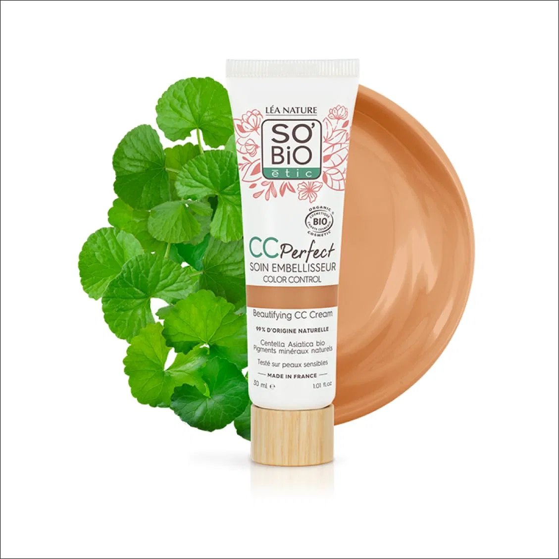 CC Cream Корректирующая Centella Asiatica, So'Bio Étic, 30 мл, Medium