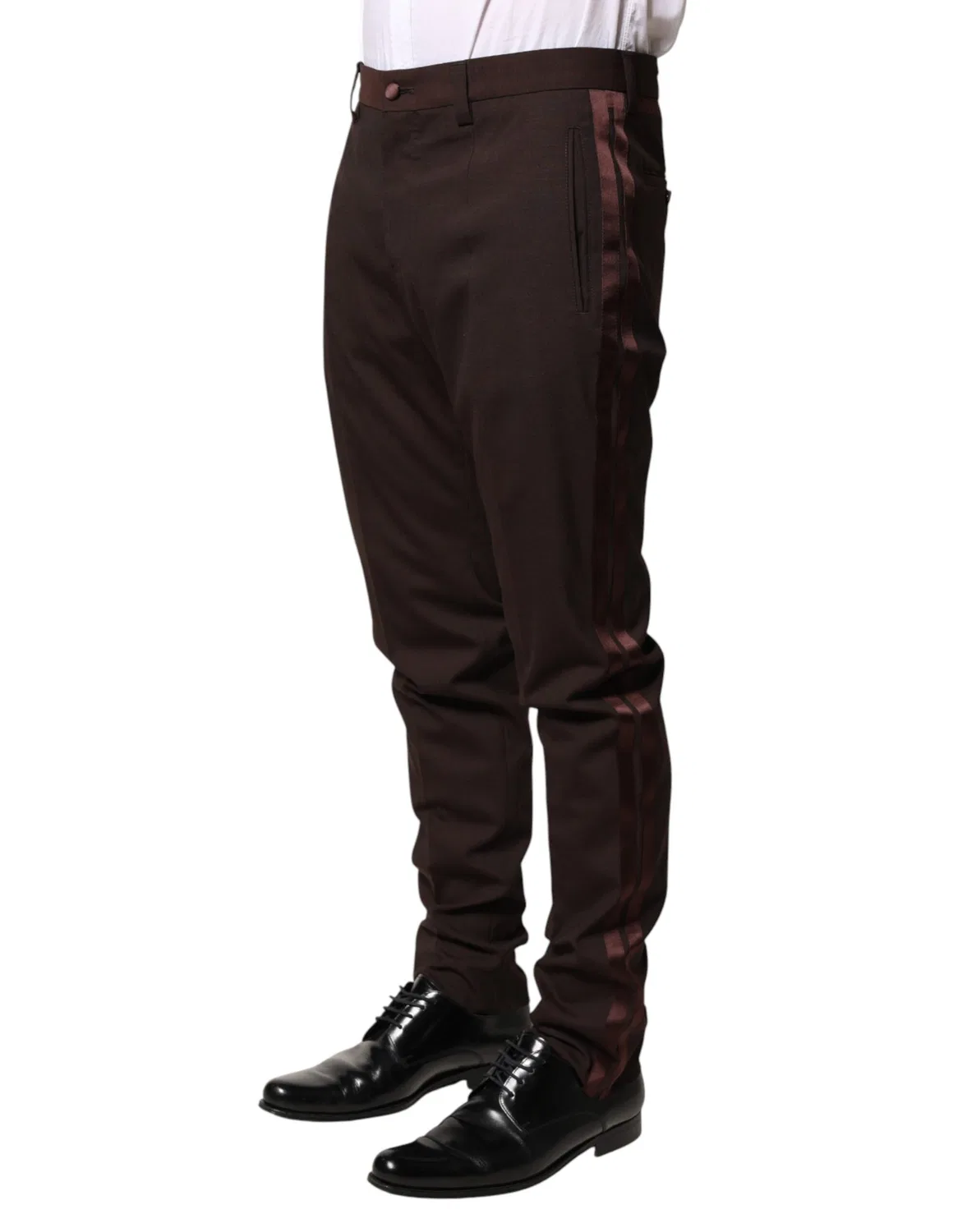Мужские брюки классические с логотипом Dress pants Dolce & Gabbana, Brown — фото 3
