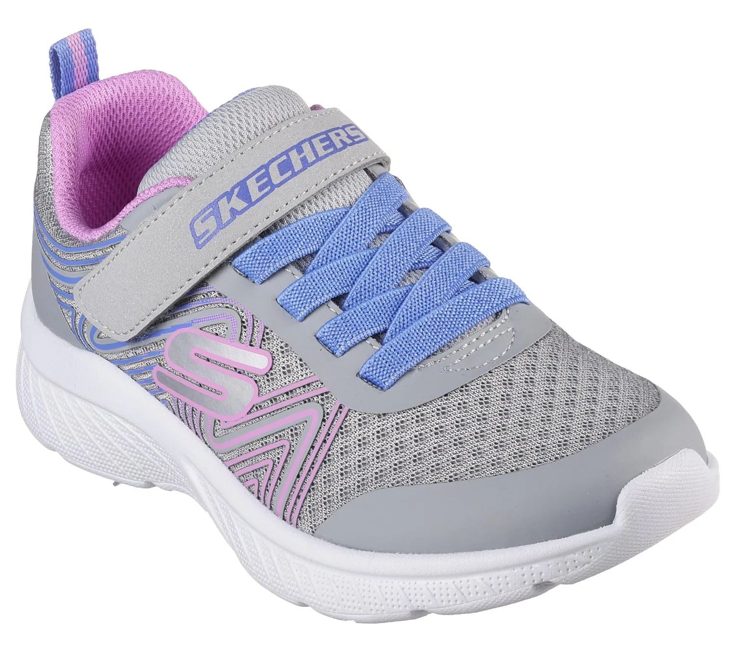 Детские кроссовки с принтом Skechers Microspec Plus - Sprint Speed Trainers, Grey — фото 2