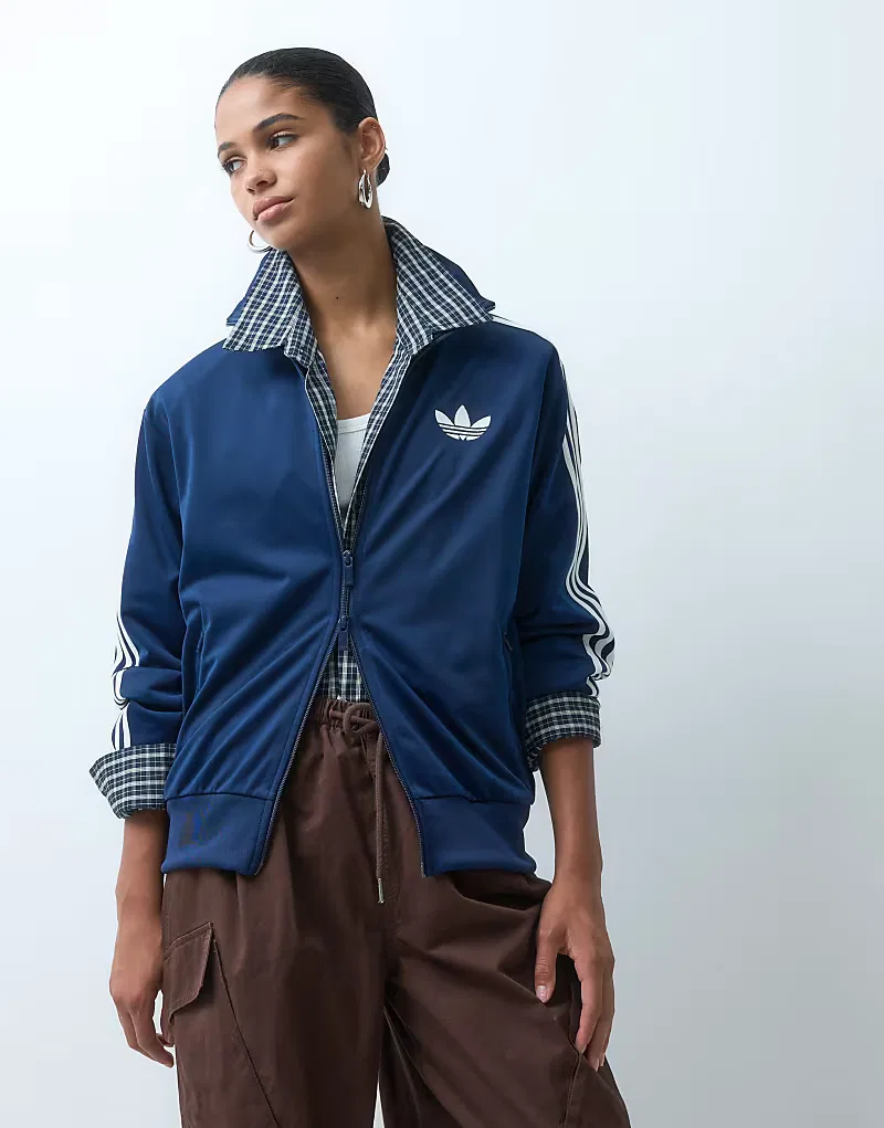 Спортивная футболка Adidas Originals Firebird свободного кроя, темно-синий — фото 3