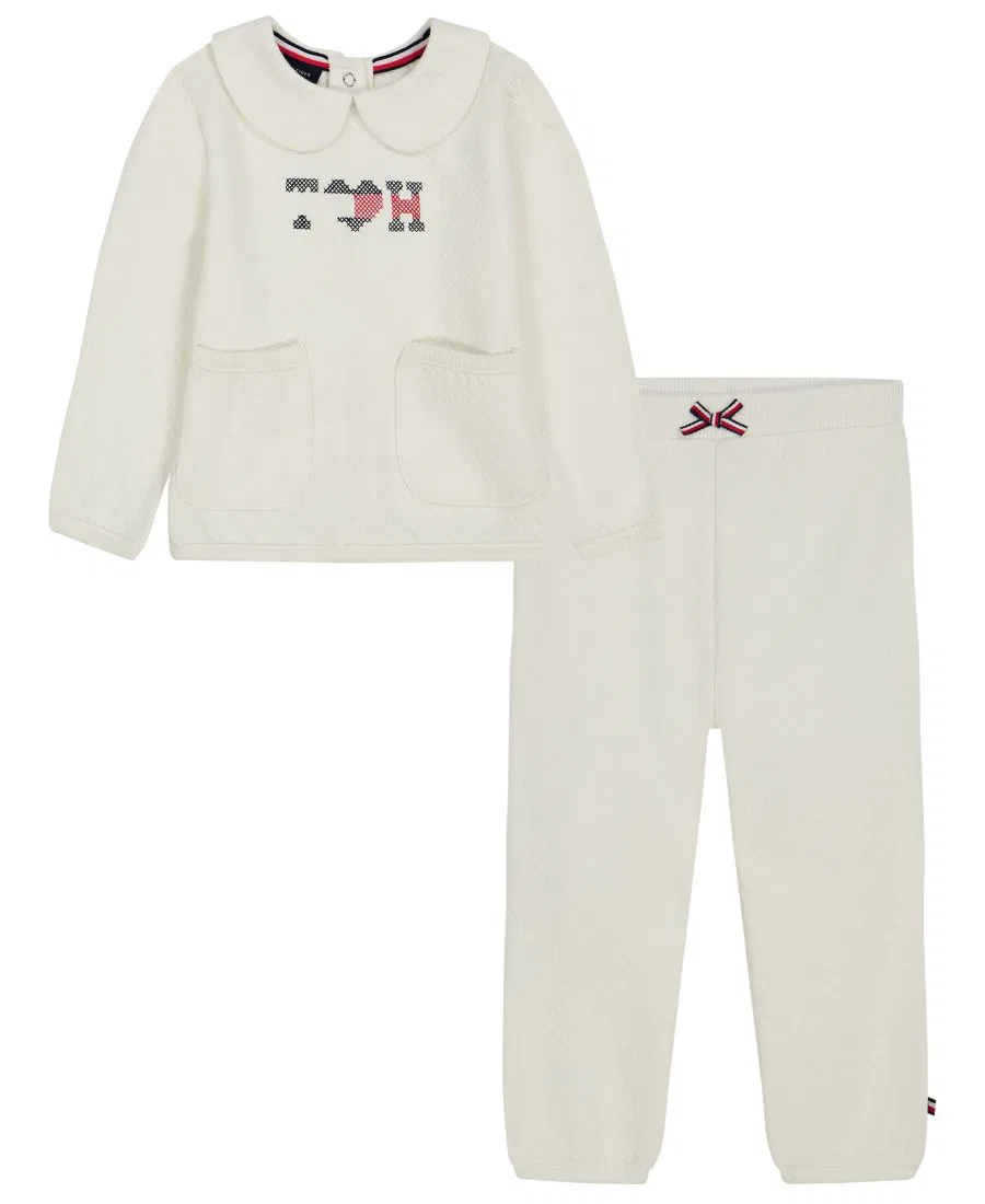 Комплект из топа и брюк с длинным рукавом Tommy Hilfiger, Egret — фото 2