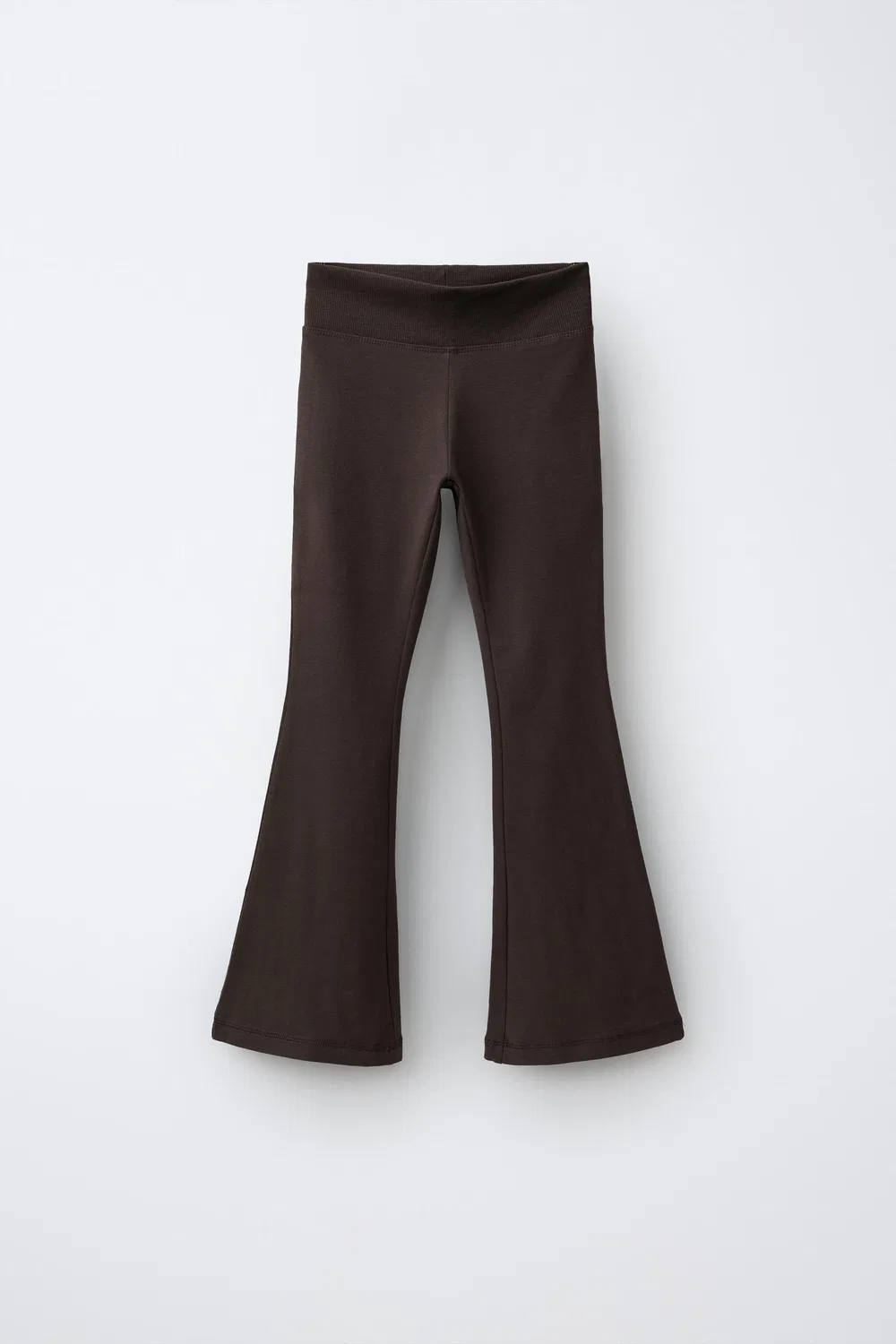 Однотонные расклешенные леггинсы ZARA, Brown