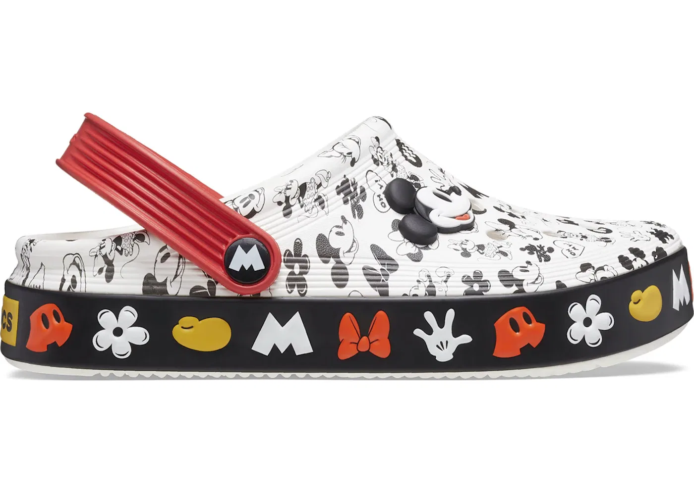 Детские сабо-клоги Crocs Off Court Clog Disney Mickey, White