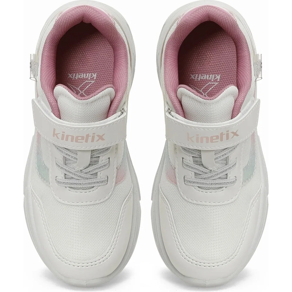 Детские спортивные кроссовки для девочек с текстилем Coel F 6fx, White Pink Kinetix — фото 4