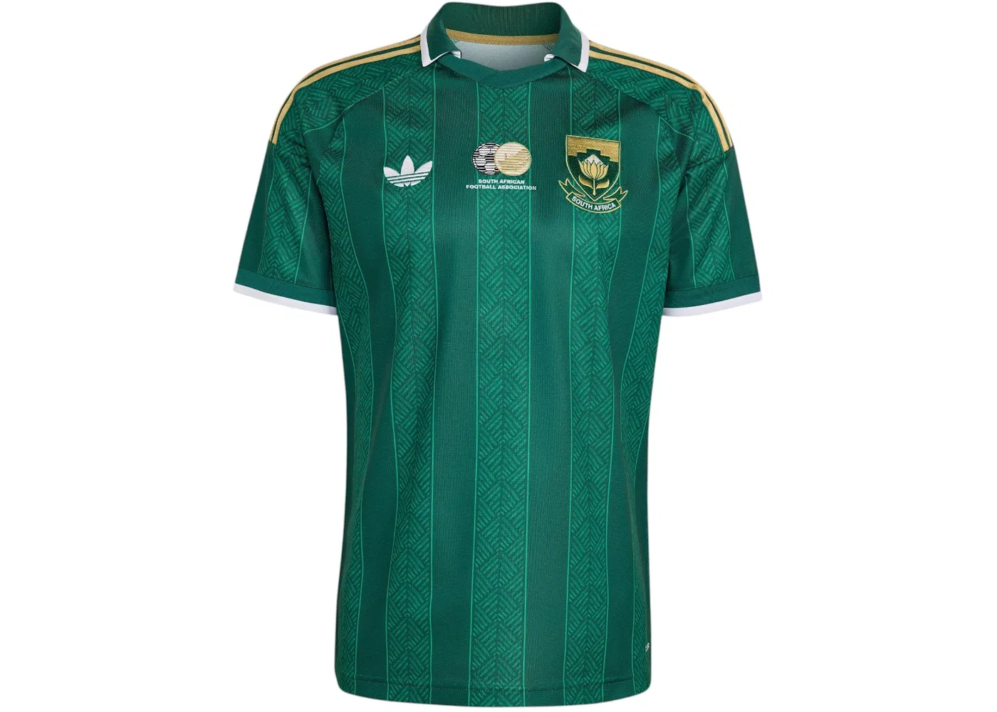 Мужская футбольная футболка с принтом Adidas South Africa 26 Away Jersey, Team Dark Green/Team Green