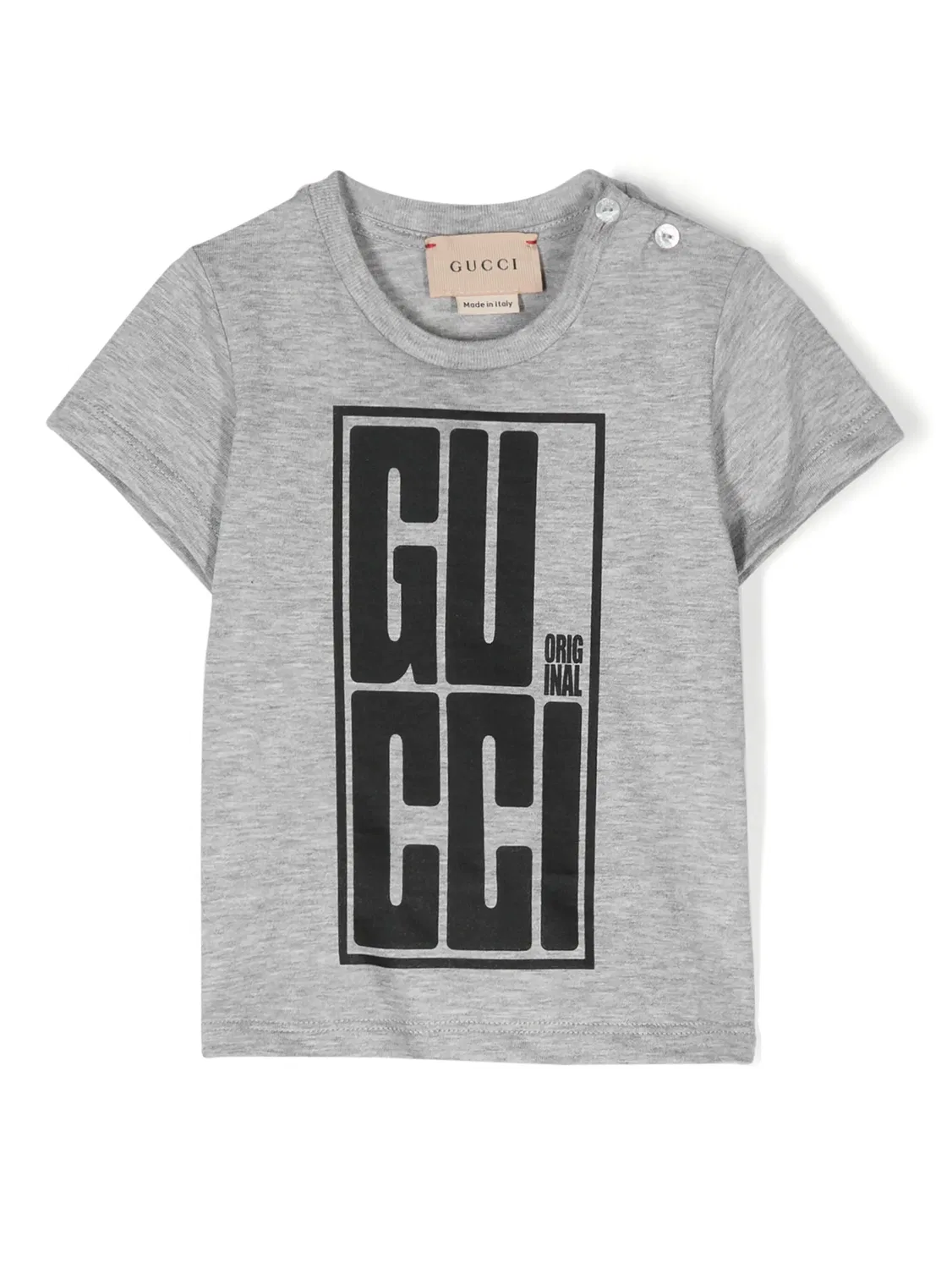 Футболка с принтом Gucci Kids, серый