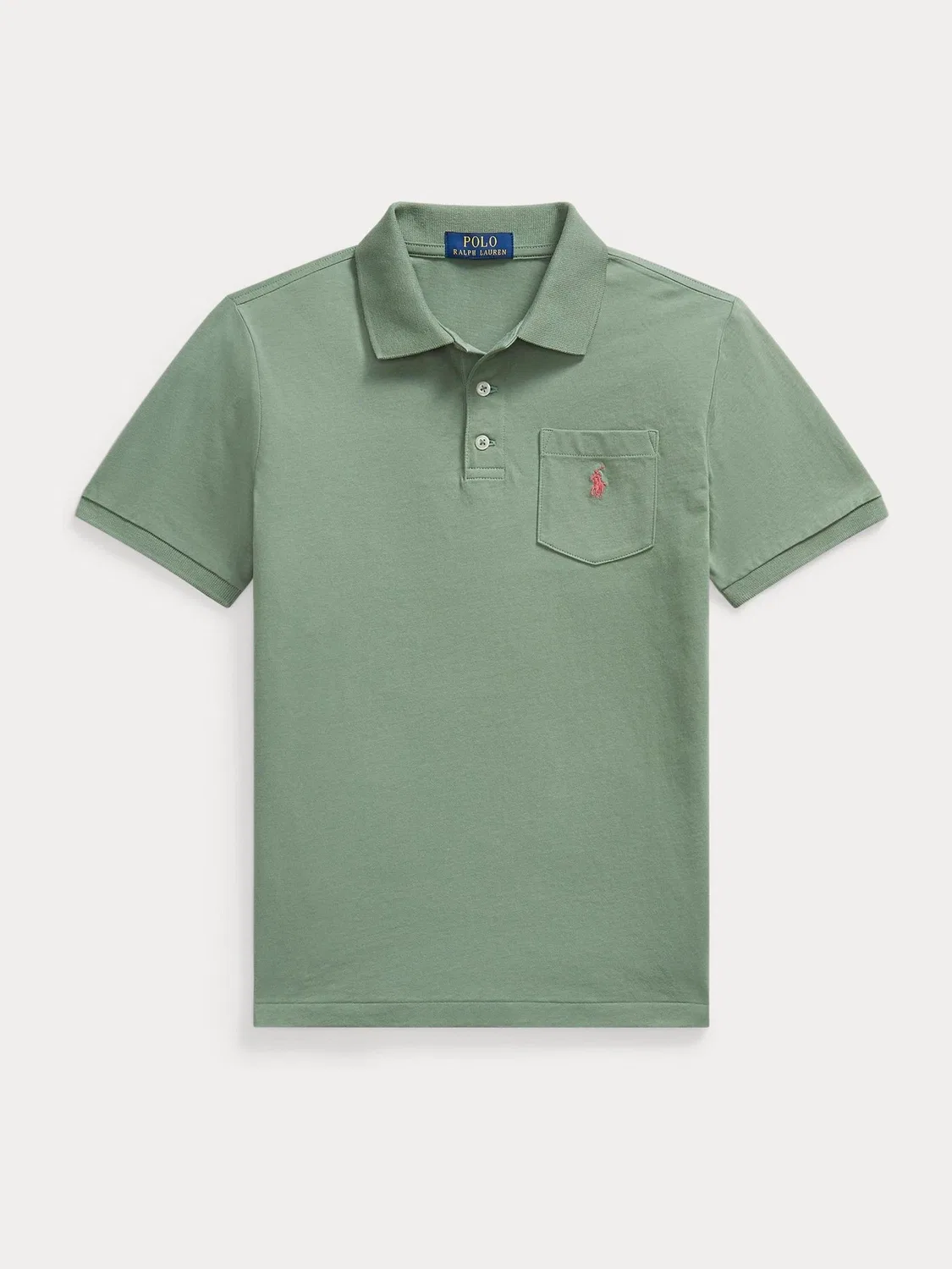 Поло Ralph Lauren Green Pocket Jersey, зеленый