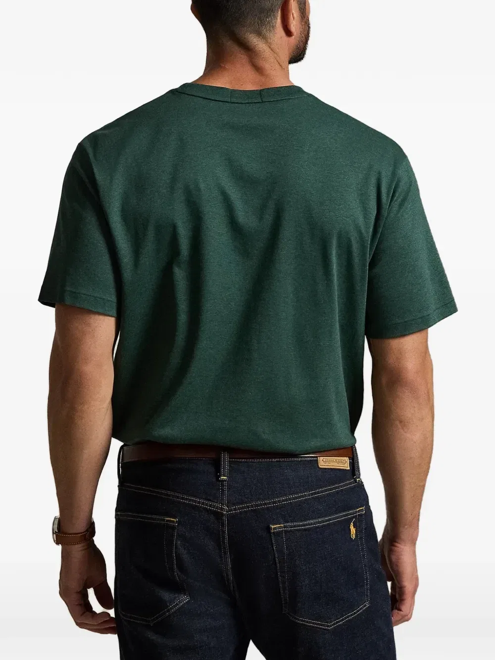 Футболка с круглым вырезом из мягкого хлопка POLO RALPH LAUREN, зеленый — фото 4
