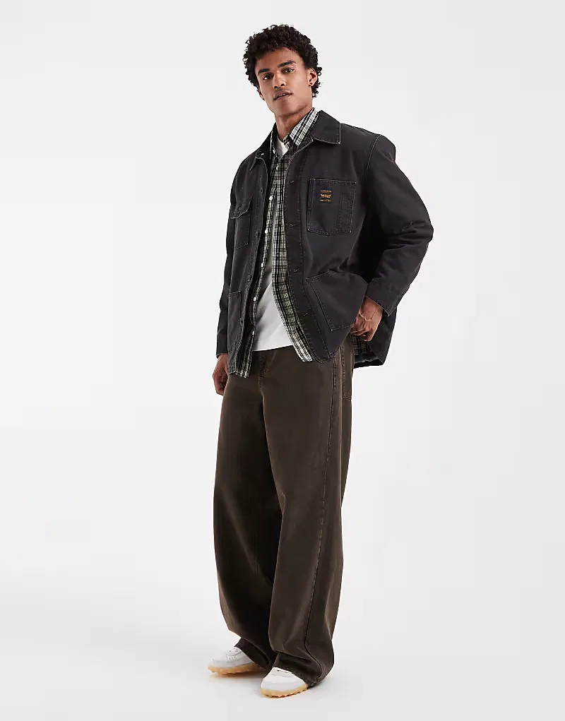 Рабочая куртка Levi's Workwear Berkley из денима, выстиранного, черный — фото 3