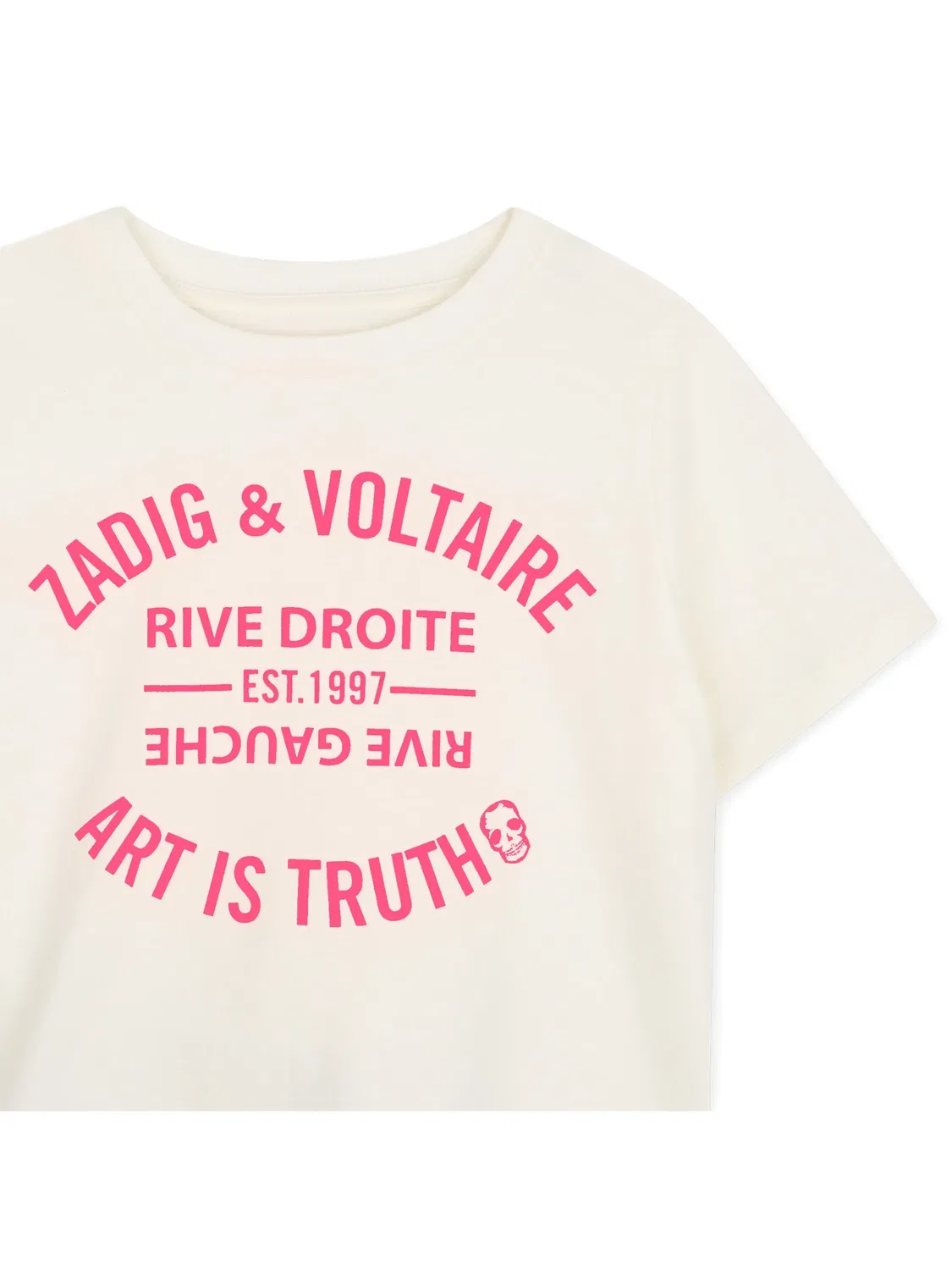 Футболка с логотипом Zadig & Voltaire Kids, нейтральные цвета — фото 3