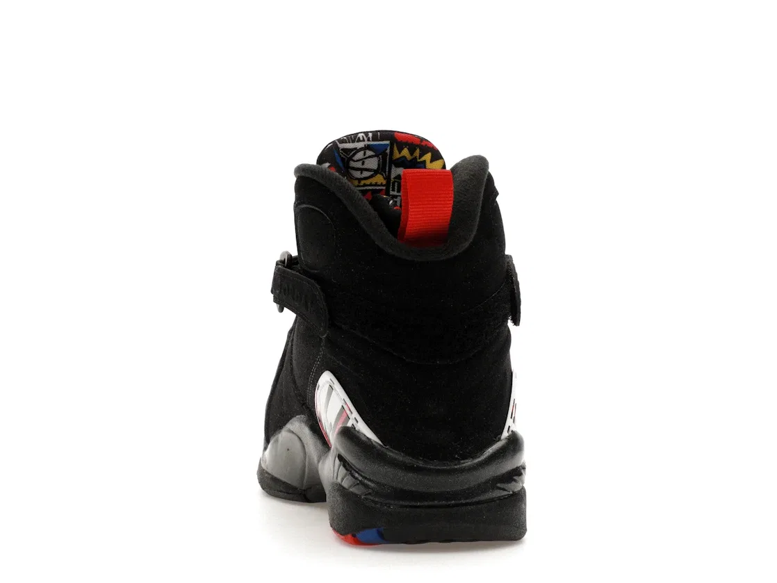 Детские кроссовки для мальчиков с ремешком Jordan 8 Retro Jordan, Black/True Red/White — фото 4