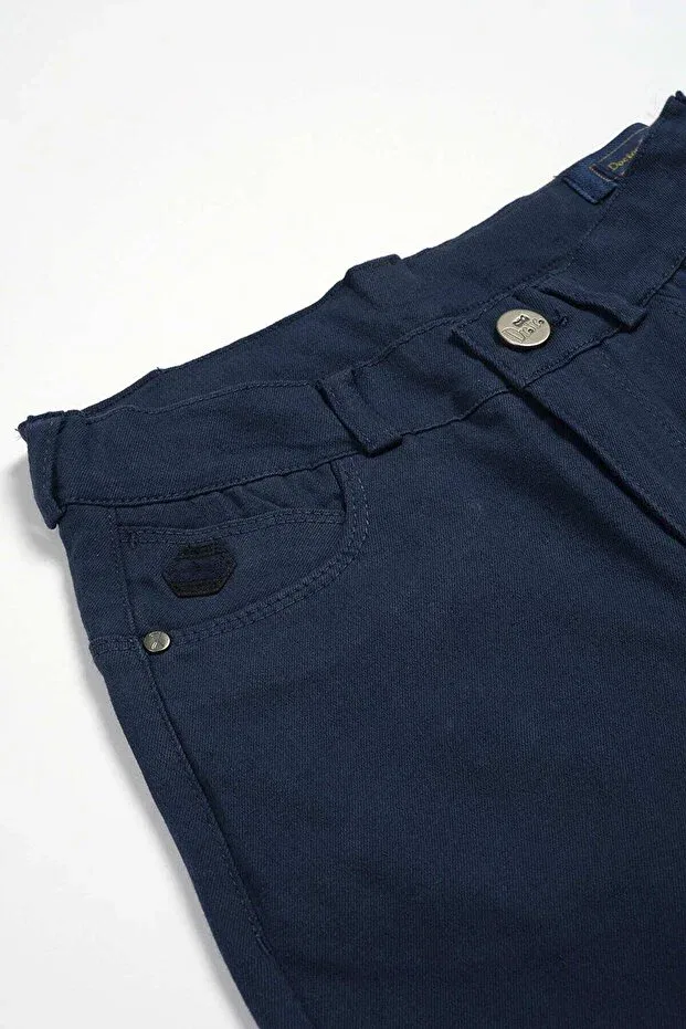Детские брюки для девочек зауженные Doctor Junior, Navy Blue — фото 3