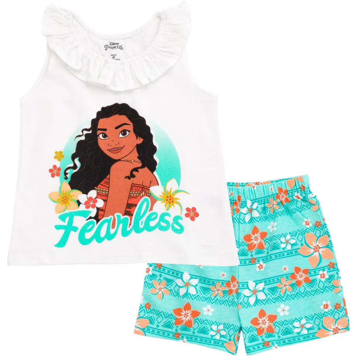Комплект футболка-борцовка и шорты Disney, Teal White Moana