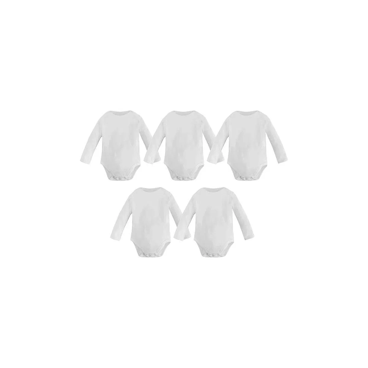 Детский комплект боди из 5 штук Studio 3, Long Sleeve-White