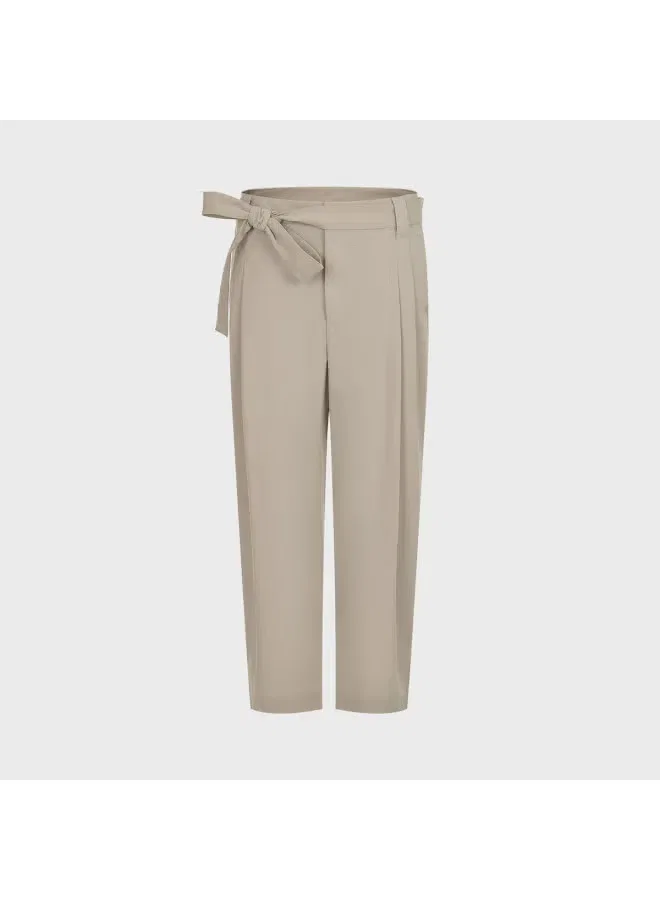 Брюки свободные деловые мягкие удобные Zara, хаки — фото 2