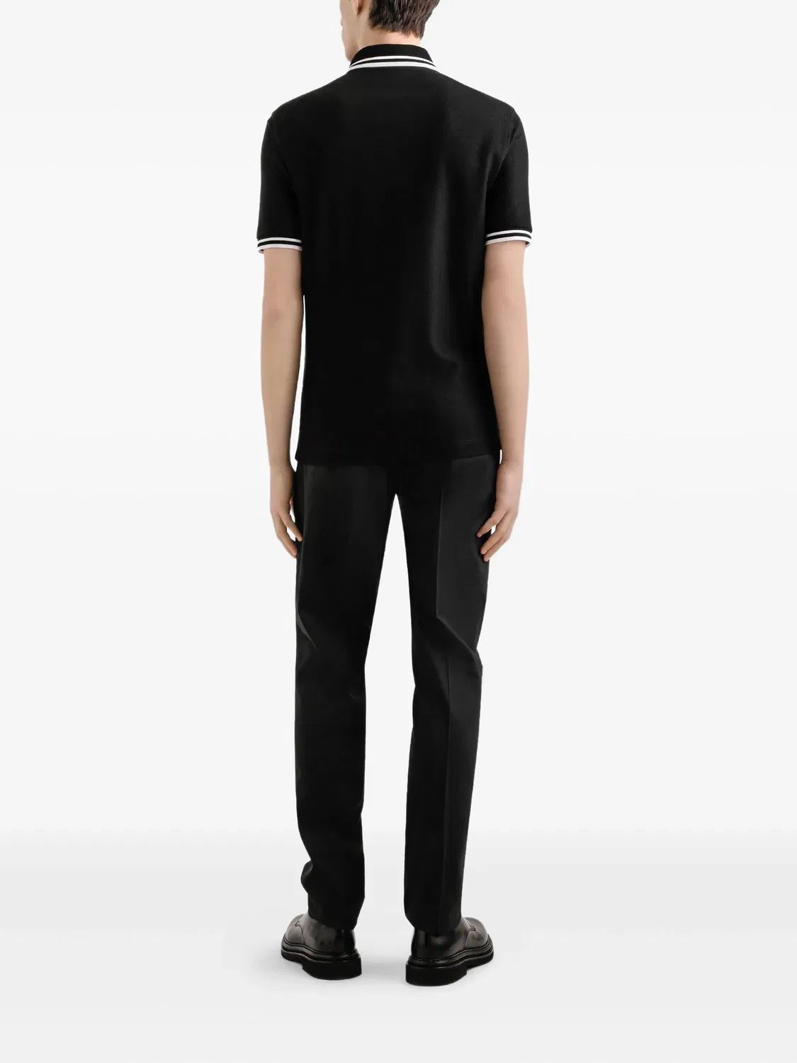 Рубашка с короткими рукавами из хлопка Dolce & Gabbana, черный — фото 4