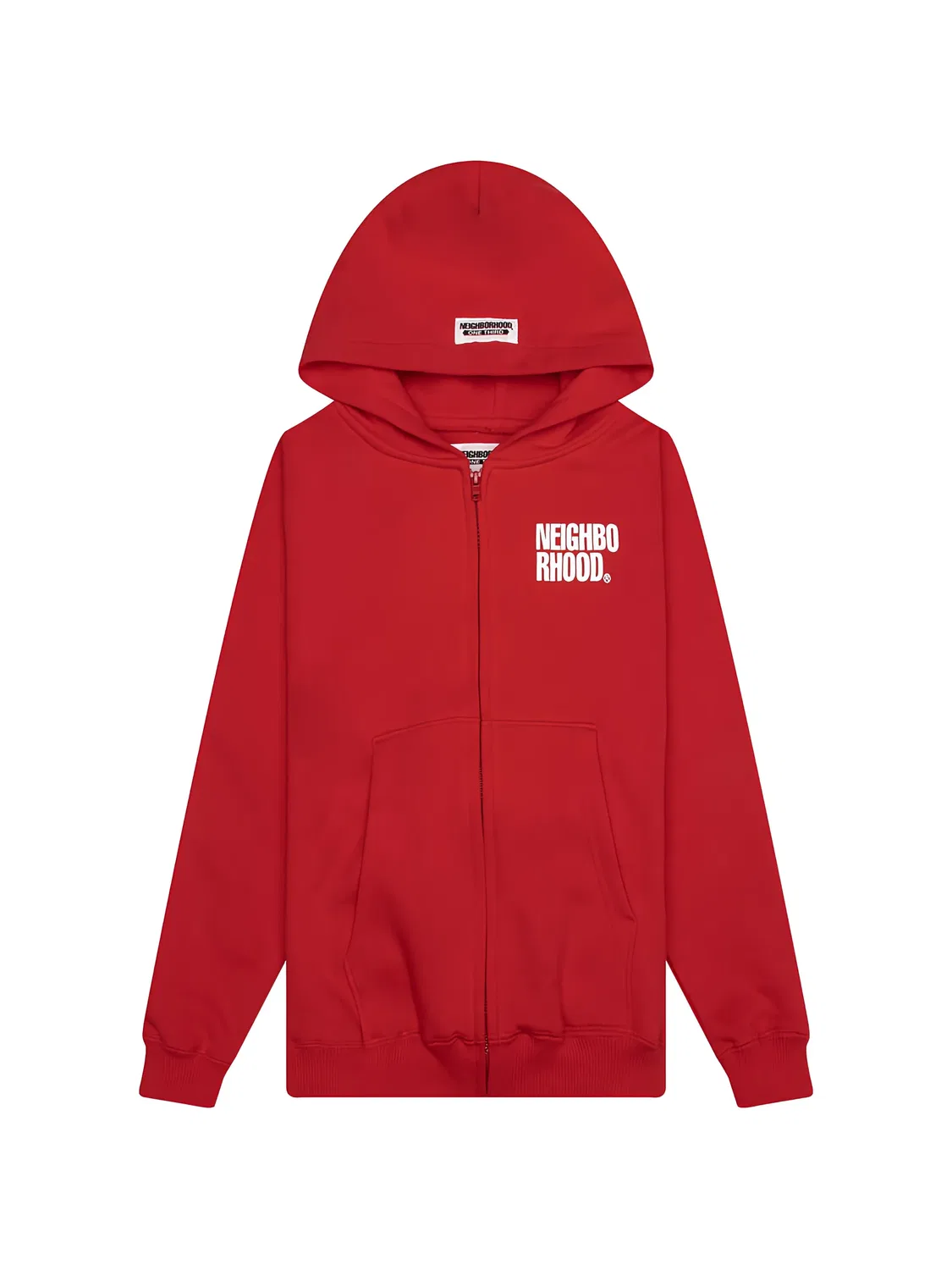 Neighborhood Худи на молнии красный