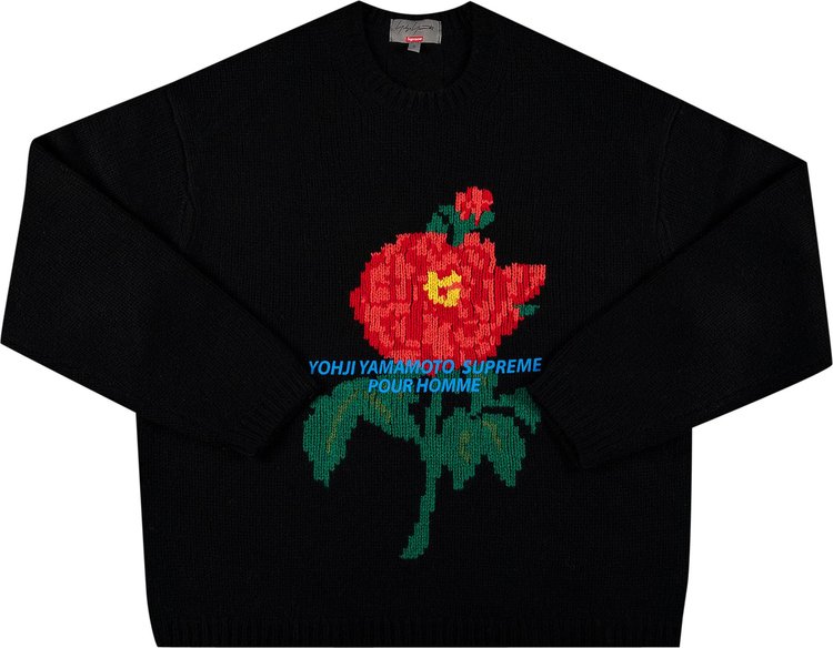 Свитер Supreme x Yohji Yamamoto Sweater 'Black', черный - фото