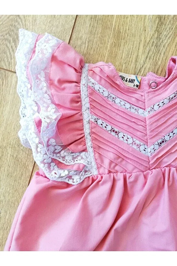 Детское платье для девочек с вышивкой Mini Kids Baby, Pink — фото 2