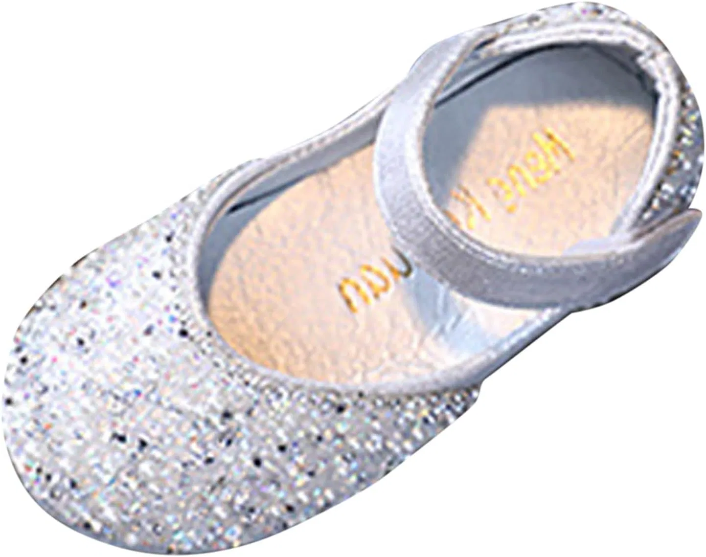 Детские балетки для девочек с принтом Mary Jane Dress Shoes Rhinestones Flower Girl Wedding Party Shoes Ballet Flats Little Girl Dress up Shoes, Silver